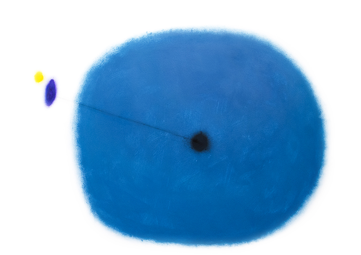 Označený střed malého prázdna